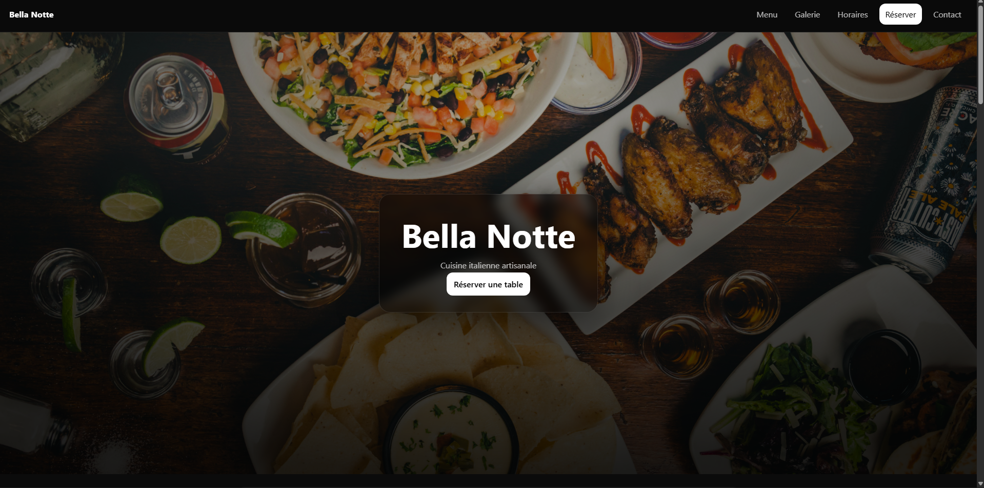 Démo site restaurant (one-page)